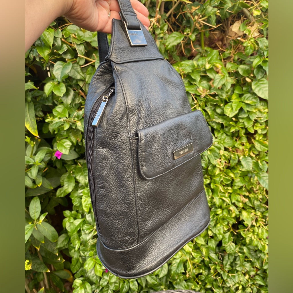 Perlina New York Leather Sling Bag Euc